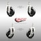 Service Caster 4 Inch 316SS Soft Rubber Wheel Swivel 1/2 Inch Threaded Stem Caster Brakes, 2PK SCC-SS316TS20S414-SRS-121315-2-TLB-2 - alternate 5